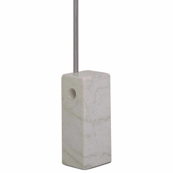 LÚZETE - LAMPADA DA TERRA MARMO NICHEL SATINATO OLMAR