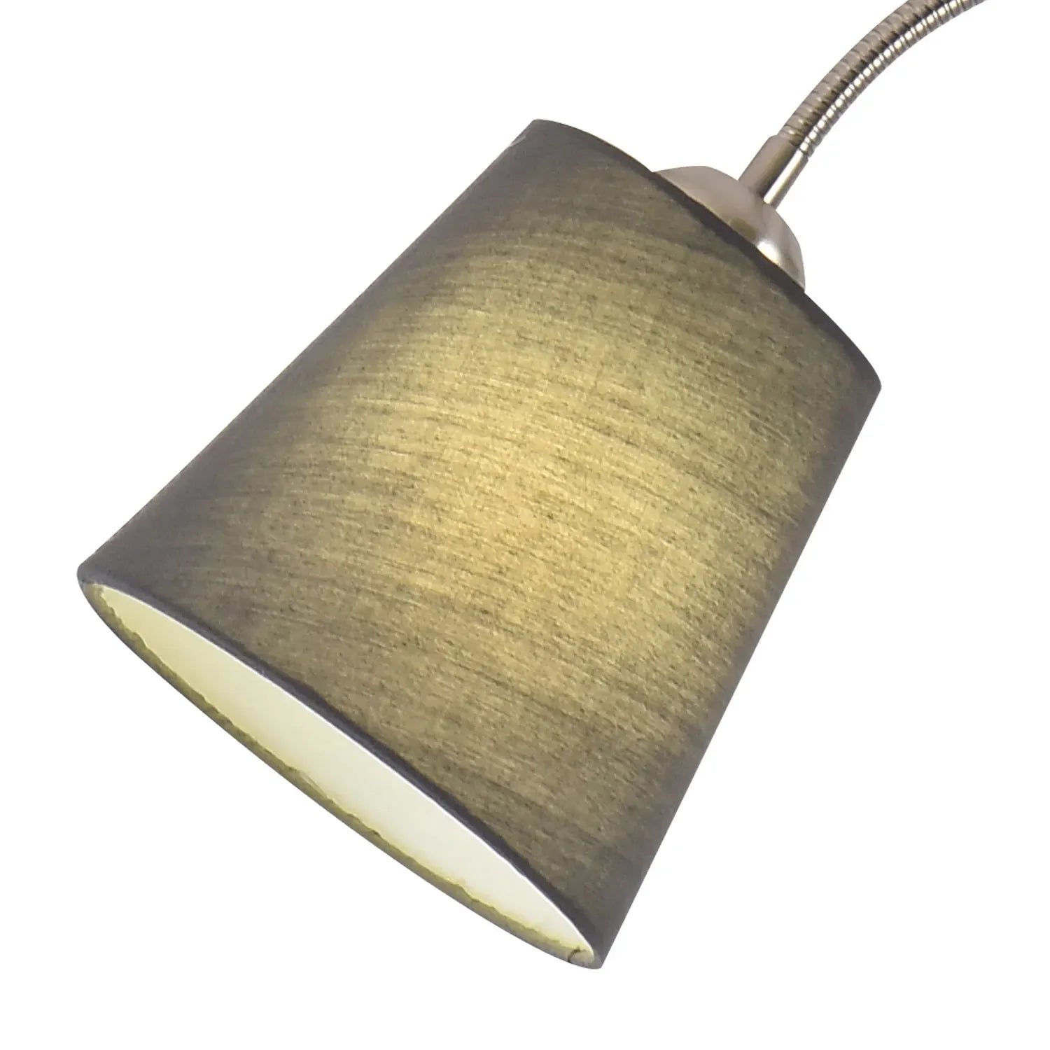 LÚZETE - LAMPADA DA TERRA NICHEL SATINATO PAYTON PARALUME GRIGIO