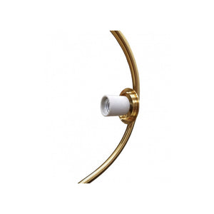 Trade Shop - Lampada Da Terra Oro Con Sfera In Vetro Bianco Piantana E27 Design Moderno 33894         