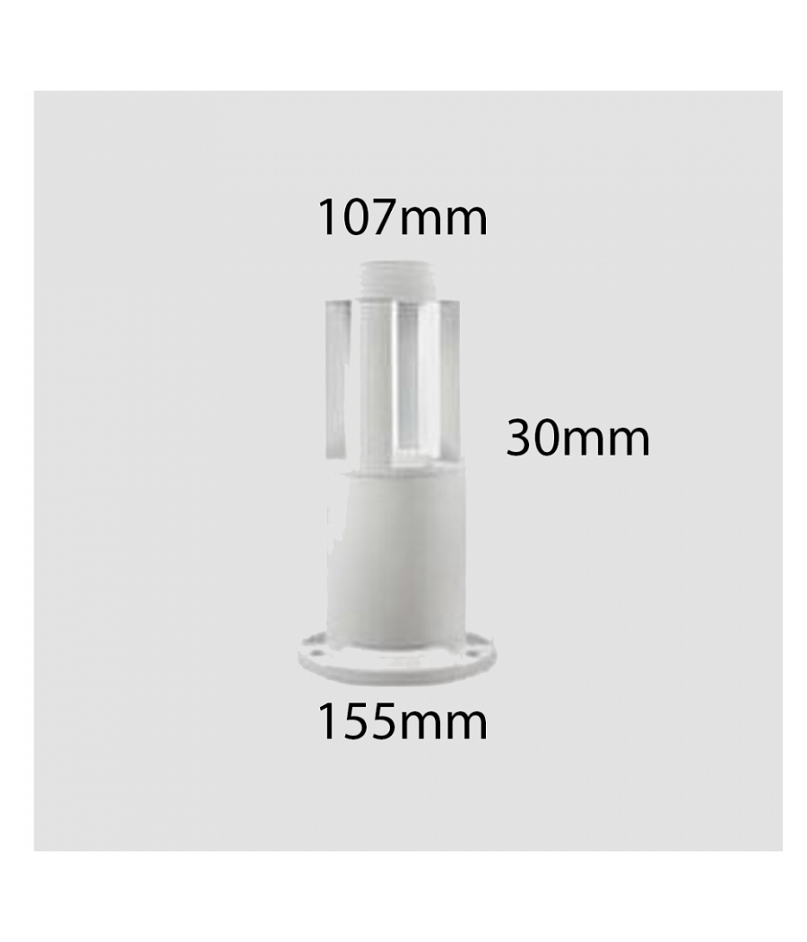 Lampada Da Terra Segnapasso Da Giardino Ip65 In Alluminio Vetro 12 W Es59 Bianco         