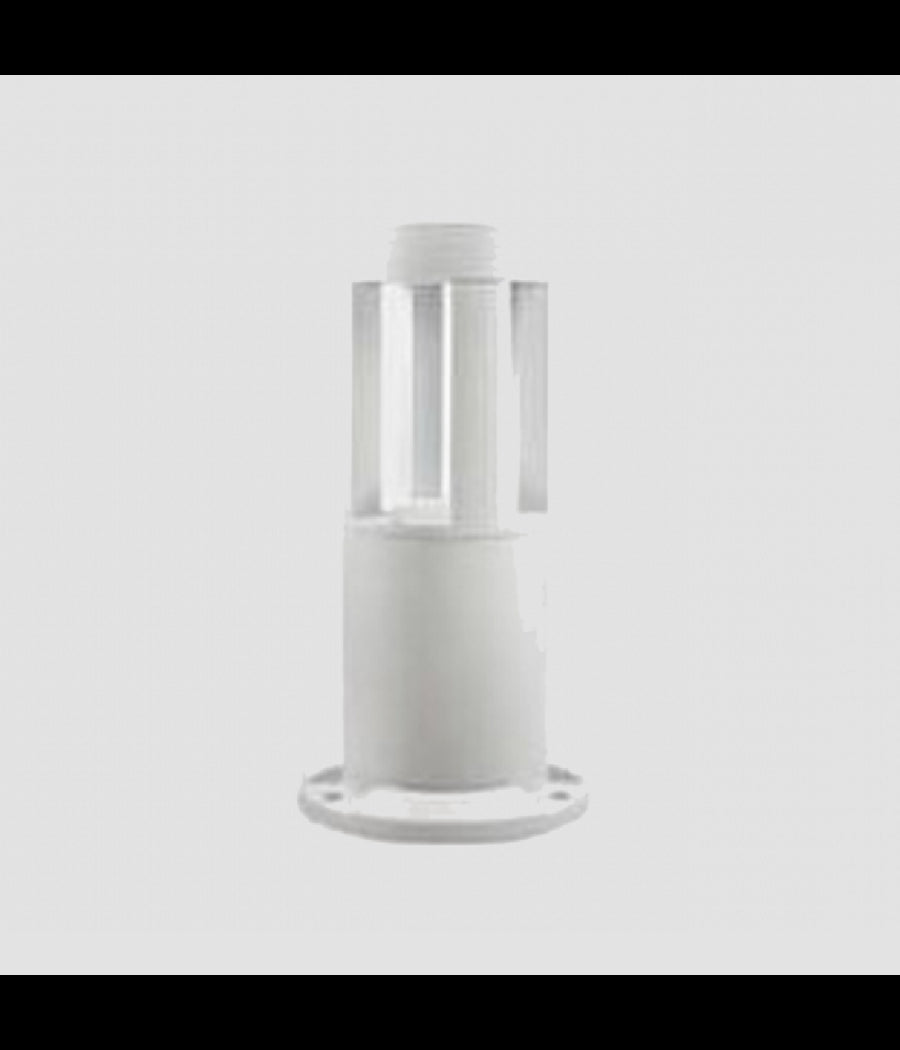 Lampada Da Terra Segnapasso Da Giardino Ip65 In Alluminio Vetro 12 W Es59 Bianco         