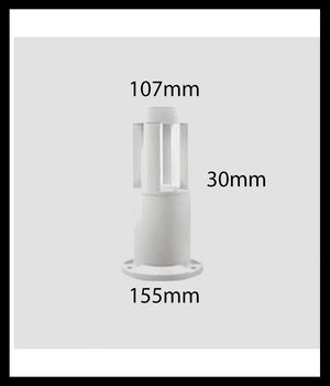 Lampada Da Terra Segnapasso Da Giardino Ip65 In Alluminio Vetro 12 W Es59 Bianco  -bianco Naturale      -