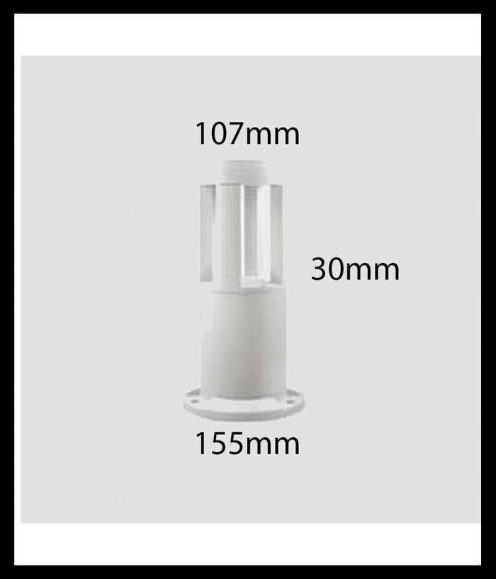 Lampada Da Terra Segnapasso Da Giardino Ip65 In Alluminio Vetro 12 W Es59 Bianco  -bianco Naturale      -