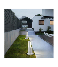 Lampada Da Terra Segnapasso Da Giardino Ip65 In Alluminio Vetro 12 W Es59 Bianco         
