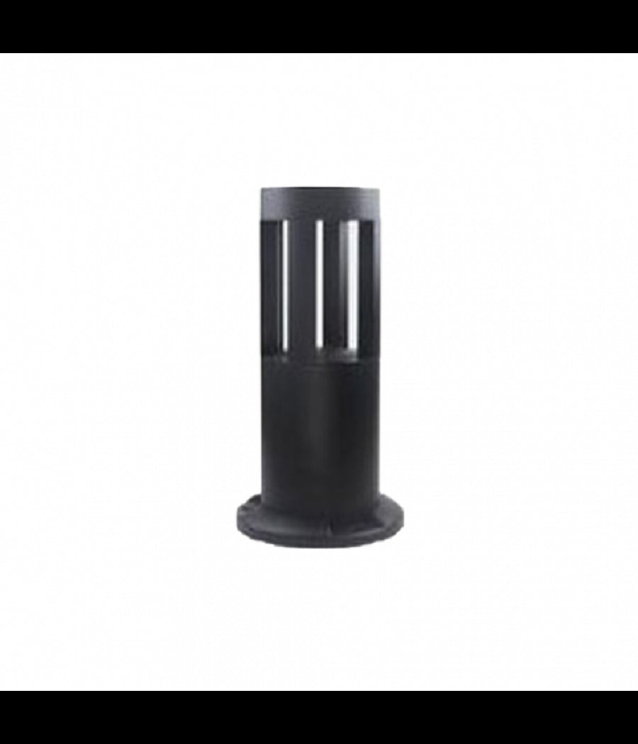 Lampada Da Terra Segnapasso Da Giardino Ip65 In Alluminio Vetro 12watt Es59 Nero  -bianco Naturale      -