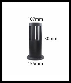 Lampada Da Terra Segnapasso Da Giardino Ip65 In Alluminio Vetro 12watt Es59 Nero         