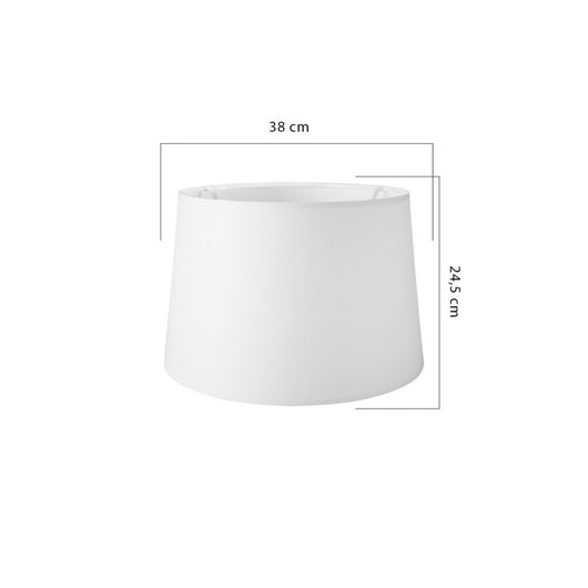 Lampada da terra treppiede grigio con paralume bianco in tessuto DECOGRI3565