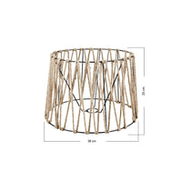 Lampada da terra treppiede nero con paralume in iuta DECONE1188