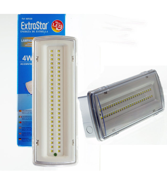 Lampada Di Emergenza A Led Smd Con Plafoniera Da Incasso 50 Led 4w 406lm 650         