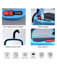 Lampada Di Emergenza Pannello Solare Torcia Ricaricabile Lanterna 80w Hb-v80         