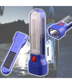 Lampada Di Emergenza Ricaricaricabile Portatile A Led Neon Con Pannello Solare         