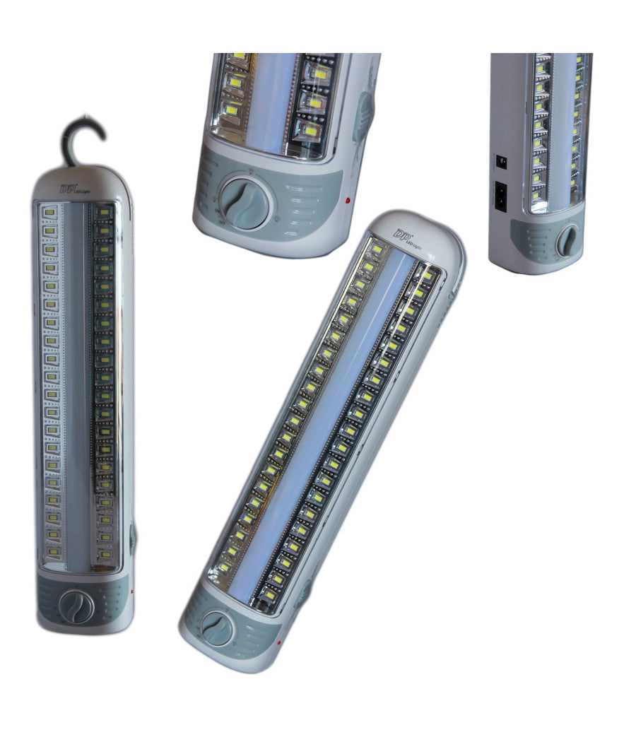 Lampada Emergenza 40 Led Smd Con Neon Ricaricabile Per Casa Auto Camper 7111         