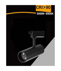 Lampada Faretto Led Per Binario Monofase 30w Luce Cct Ip20 Bianco Nero Sl-30w-3c         