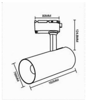 Lampada Faretto Led Per Binario Monofase 30w Luce Cct Ip20 Bianco Nero Sl-30w-3c  Bianco       