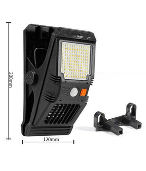 Lampada Faretto Luce Solare Da Giardino 128 Led Smd Con Zanzariera W7104-1         