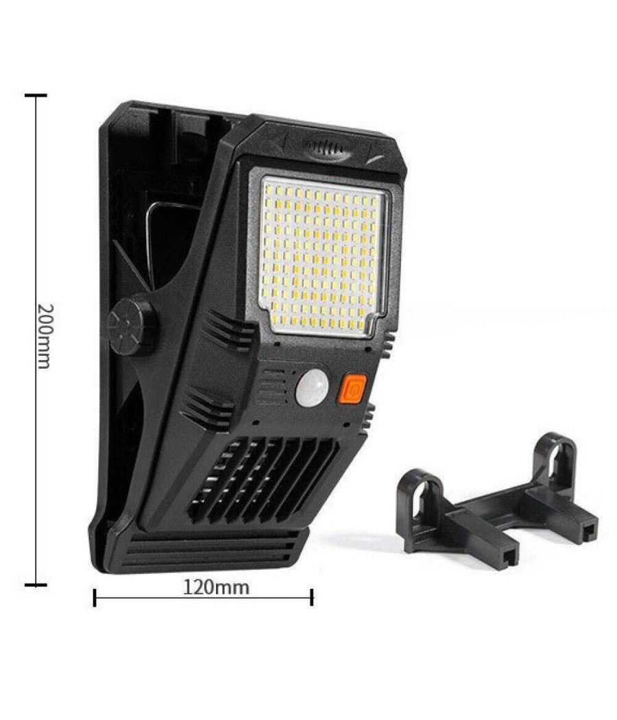 Lampada Faretto Luce Solare Da Giardino 128 Led Smd Con Zanzariera W7104-1         