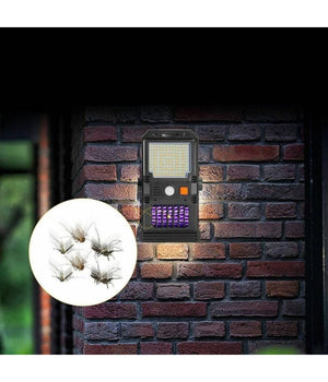 Lampada Faretto Luce Solare Da Giardino 128 Led Smd Con Zanzariera W7104-1         