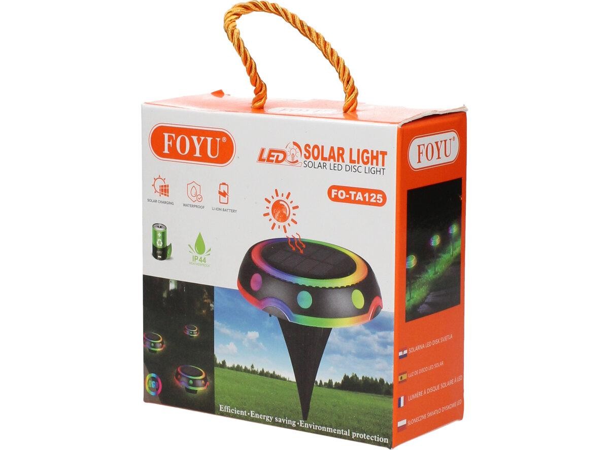 LAMPADA FARETTO SOLARE LED DA GIARDINO RGB CON PANNELLO SOLARE DA DECORO - YCDC