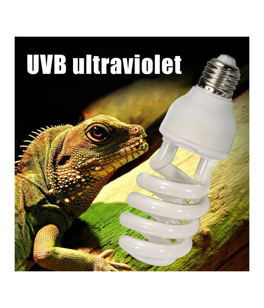 Lampada Fluorescente Uvb 10.0 Luce Solare Rettili Habitat Estremamente Luminoso         