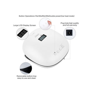 Trade Shop - Lampada Fornetto Uv Sun4 Smart 2.0 36led 48w Ricostruzione Unghie Nail Sensore -
