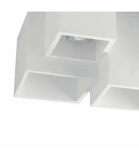 Lampada In Gesso A 5 Cubi Da Soffitto Lampadario Supporto Faretti Gu10 Gs-c06-5         
