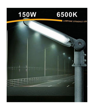 Lampada Inclinabile Led Lampione Stradale Faro Esterno 150watt Luce 6500k Lp-150         