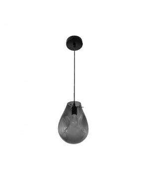 Lampada Lampadario Sospensione E27 Drop In Vetro Argento Grigio Scuro Ip20 Lp  Argento       