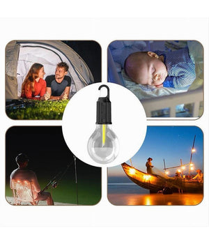 Lampada Lampadina Led Bulbo Ricaricabile 3 W Usb Gancio Campeggio Tenda Camper         