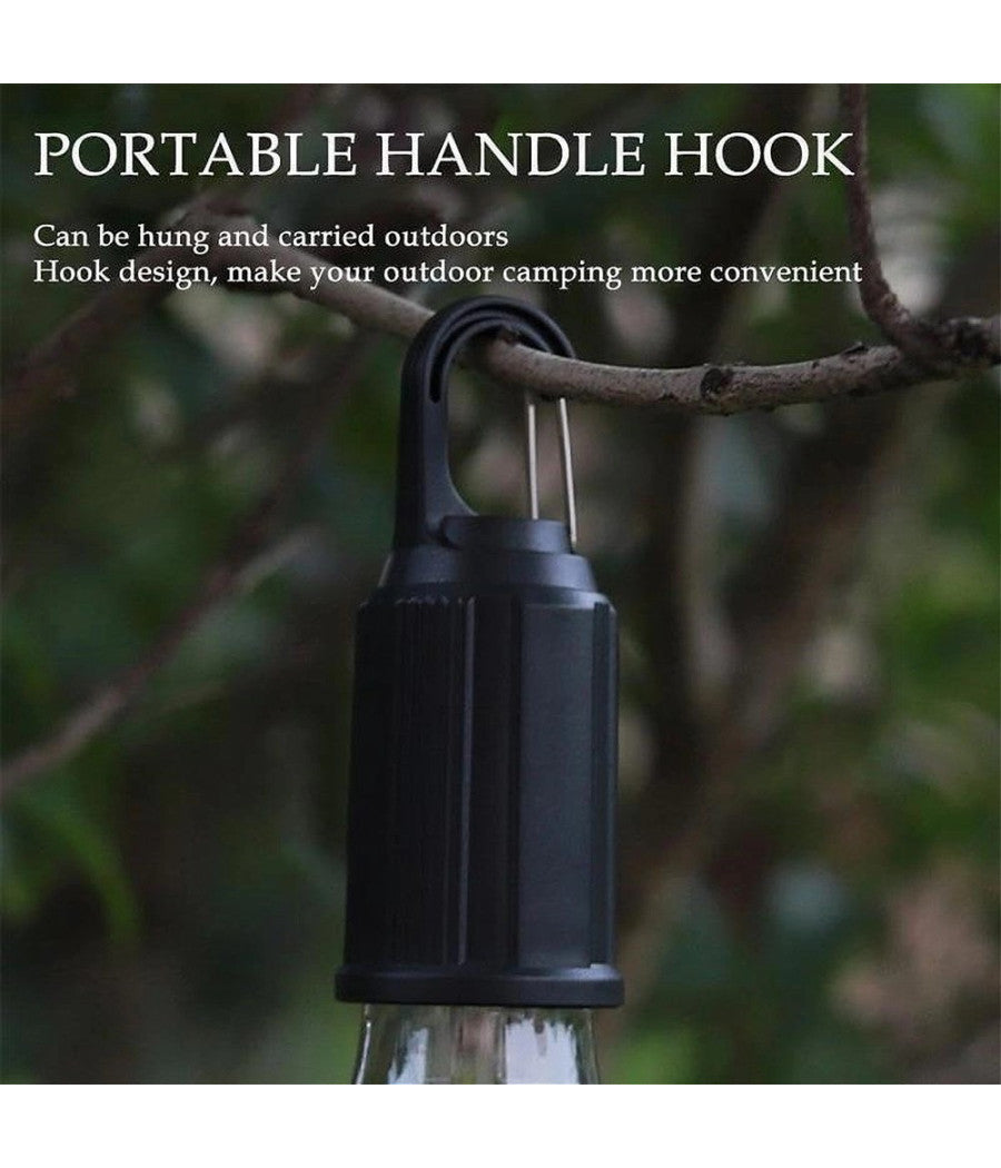 Lampada Lampadina Led Bulbo Ricaricabile 3 W Usb Gancio Campeggio Tenda Camper         