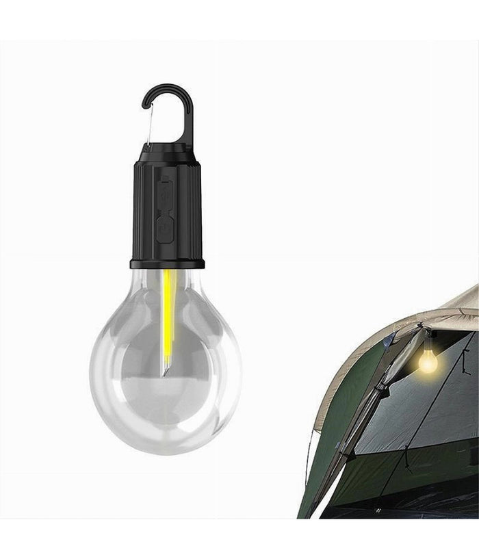 Lampada Lampadina Led Bulbo Ricaricabile 3 W Usb Gancio Campeggio Tenda Camper         