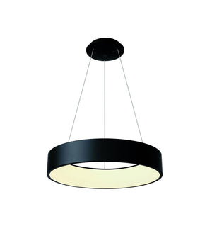 Lampada Led 30 W Cct Pendente Cerchio Lampadario Moderno Luce Diffusa 230v 40 Cm  Nero       