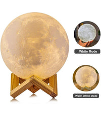 Lampada Led 3d A Forma Di Luna Usb Luna Luce Regolabile Notturna Ricaricabile         