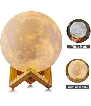 Lampada Led 3d A Forma Di Luna Usb Luna Luce Regolabile Notturna Ricaricabile         