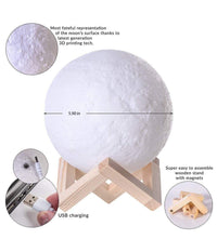 Lampada Led 3d A Forma Di Luna Usb Luna Luce Regolabile Notturna Ricaricabile         