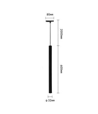 Lampada Led A Sospensione 3w Cilindro Per Binario Track Monofase Proiettore Lp-79         