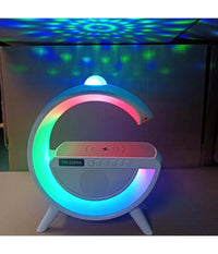 Lampada Led Caricabatteria Wireless Cassa Forma G Con Proiettore Cielo Stellato         