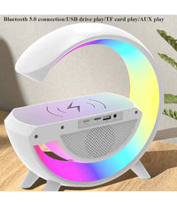 Lampada Led Caricabatteria Wireless Cassa Forma G Con Proiettore Cielo Stellato         