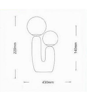 Lampada Led Da Tavolo Lume Alien Attacco 2xg9 Max 60w Ip20 Varie Colorazioni D14  Bianco       