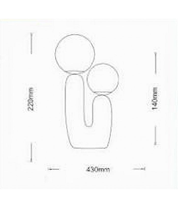 Lampada Led Da Tavolo Lume Alien Attacco 2xg9 Max 60w Ip20 Varie Colorazioni D14  Bianco       