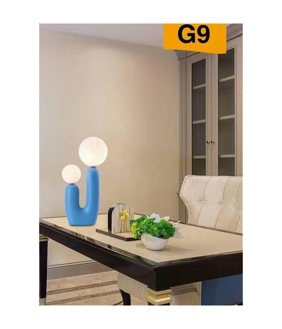 Lampada Led Da Tavolo Lume Alien Attacco 2xg9 Max 60w Ip20 Varie Colorazioni D14  Blu       