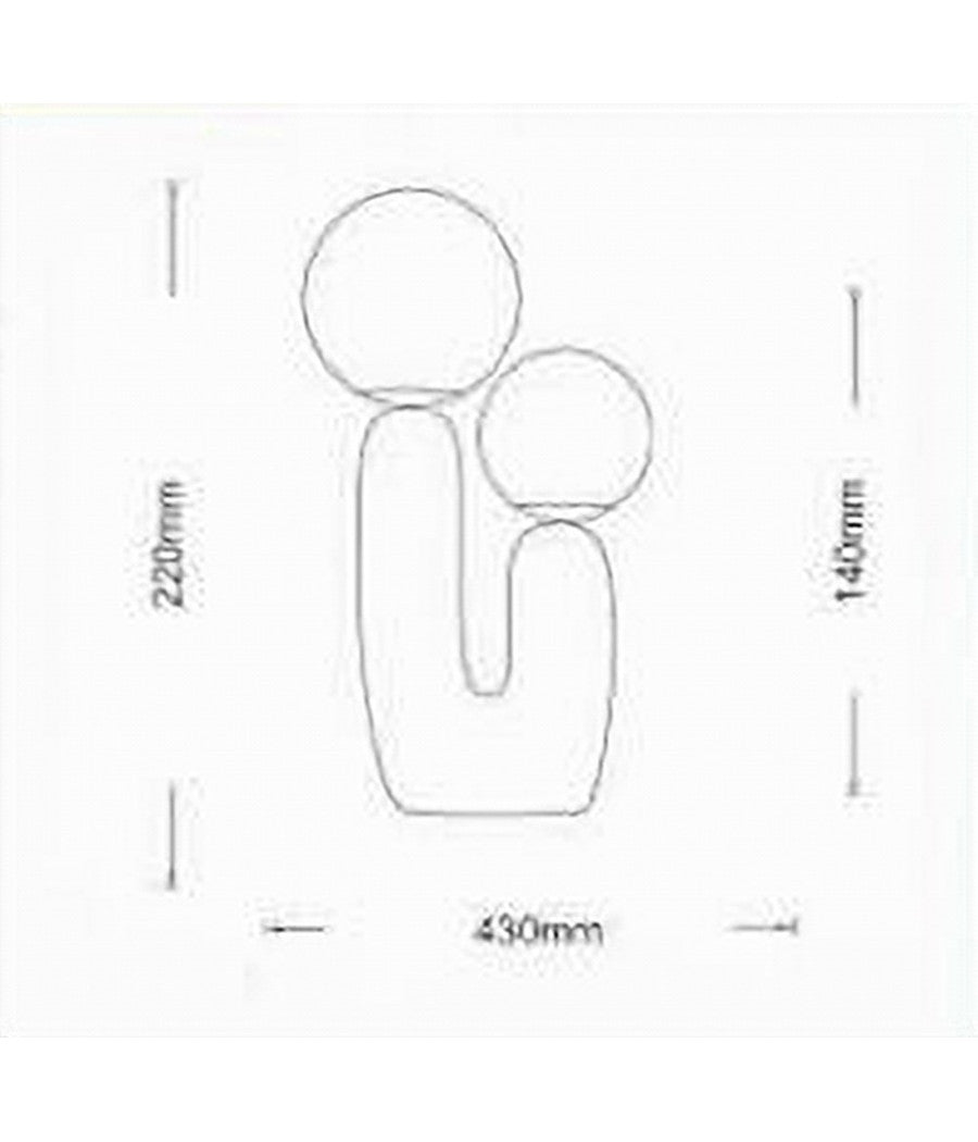 Lampada Led Da Tavolo Lume Alien Attacco 2xg9 Max 60w Ip20 Varie Colorazioni D14  Blu       