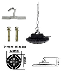 Lampada Led Industriale Forma Ufo Catena 50 Watt Capannone Luce 6500k F50w-nf9         