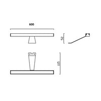 Lampada LED Kyra per bagno 600 mm cromata