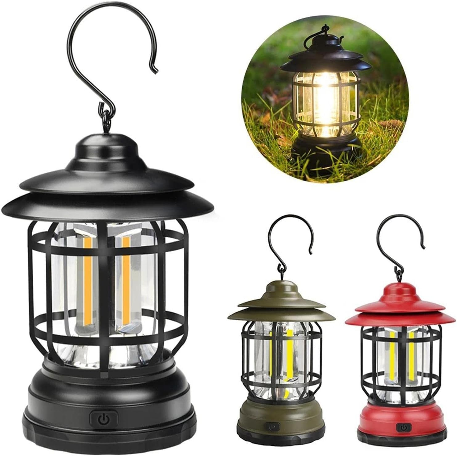 Lampada LED Lanterna ricaricabile USB da campeggio portatile Con gancio Dimmerabile - ZENCOCCO