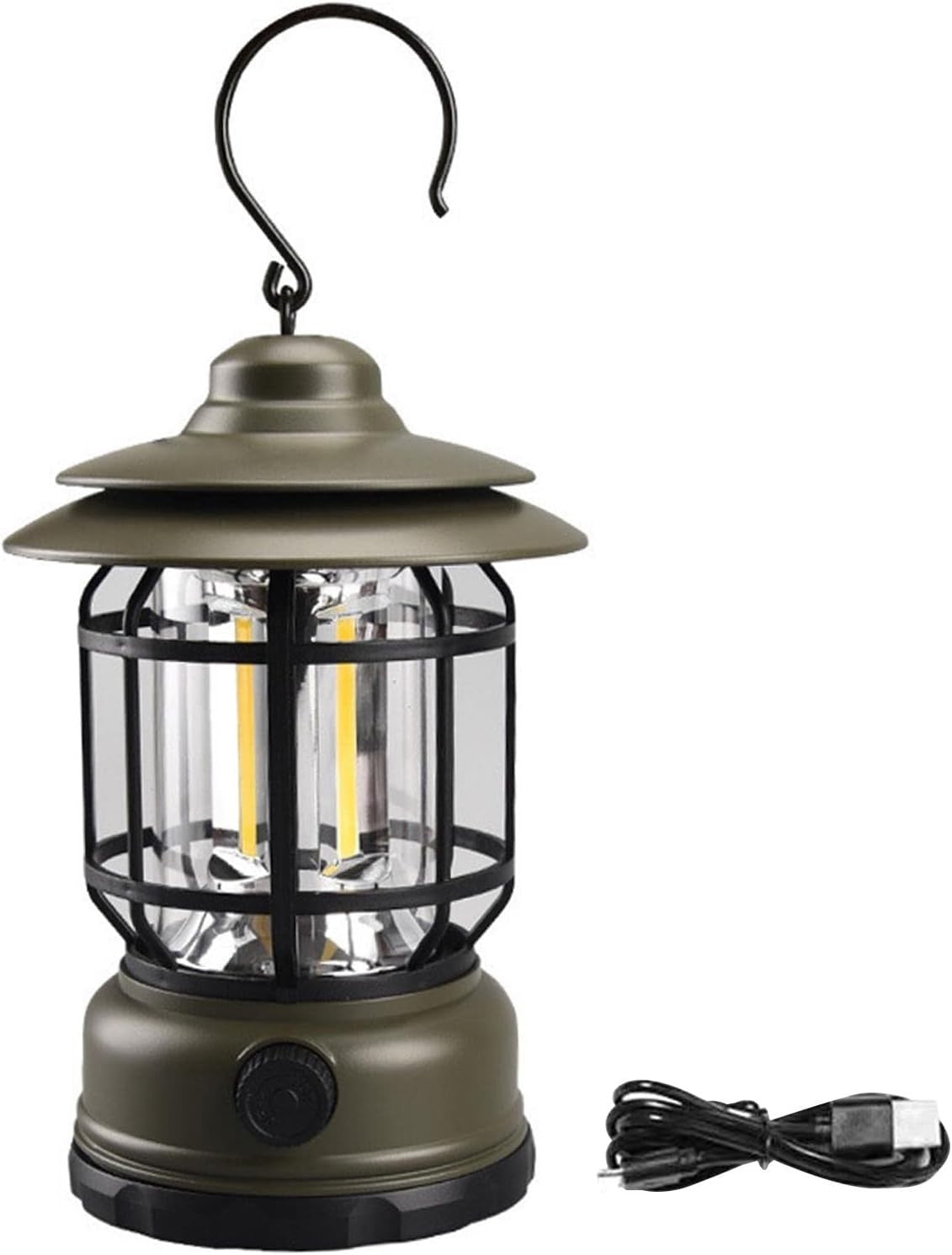Lampada LED Lanterna ricaricabile USB da campeggio portatile Con gancio Dimmerabile - ZENCOCCO