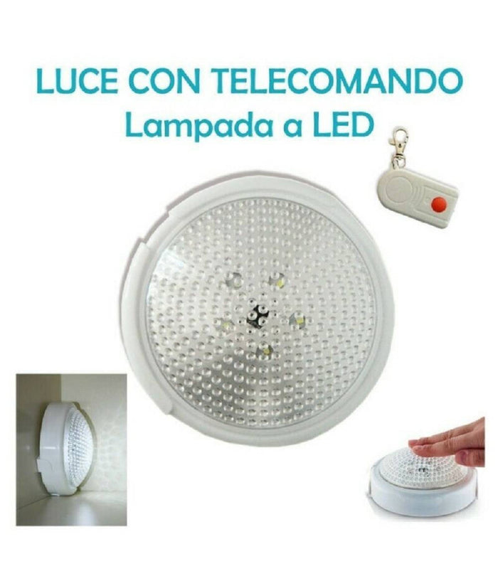 Lampada Led Luce Da Interno Wireless Senza Fili Con Telecomando Emergenza         