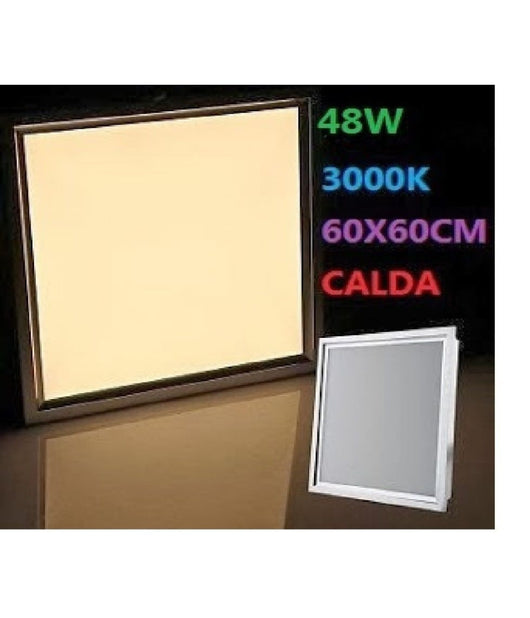 Lampada Led Pannello Quadrato 48w Incasso 220v Freddo Bianco Calda 60x60cm  -bianco Caldo      -
