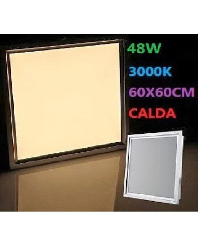 Lampada Led Pannello Quadrato 48w Incasso 220v Freddo Bianco Calda 60x60cm  -bianco Caldo      -