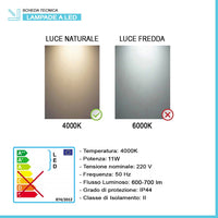 Lampada LED per specchio 75 cm luce naturale e doppia installazione