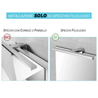 Lampada LED per specchio con luce naturale e trasformatore incluso